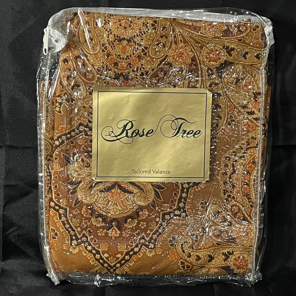 Rose Tree Tailored Valance "PALAZZO GOLD" NEW 14" x 80"